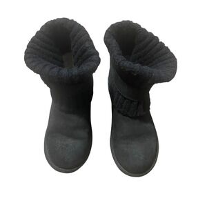 UGG Knit Cuff Ankle Boots Australia Women's Cambridge 1006738 Metallic Black‎